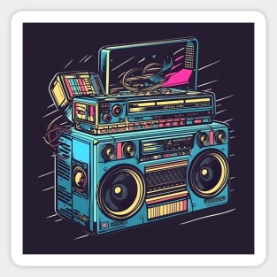 Ghetto Blaster Boom Box 80s Hip-Hop Stereo Sticker